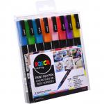 Posca PC-3M Paint Marker Assorted Sparkling Colours (Pack 8) - 153544857 27306UB