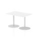 Dynamic Italia 1200 x 800mm Poseur Rectangular Table White Top 725mm High Leg ITL0252 27308DY