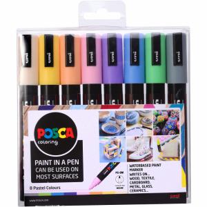 Click to view product details and reviews for Posca Pc 5m Paint Marker Assorted Pale Colours Pack 8 153544854.