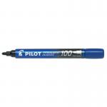 Pilot 100 Permanent Marker Bullet Tip Fine 1.0mm Line Blue (Pack 12) - 4902505511110 27460PT