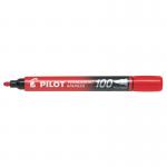 Pilot 100 Permanent Marker Bullet Tip Fine 1.0mm Line Red (Pack 12) - 4902505511103 27467PT