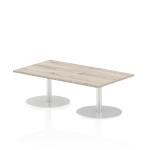 Dynamic Italia 1400 x 800mm Poseur Rectangular Table Grey Oak Top 475mm High Leg ITL0267 27469DY