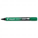 Pilot 100 Permanent Marker Bullet Tip Fine 1.0mm Line Green (Pack 12) - 4902505511127 27474PT