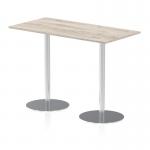 Dynamic Italia 1600 x 800mm Poseur Rectangular Table Grey Oak Top 1145mm High Leg ITL0297 27588DY