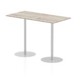 Dynamic Italia 1600 x 800mm Poseur Rectangular Table Grey Oak Top 1145mm High Leg ITL0297 27588DY