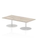 Dynamic Italia 1600 x 800mm Poseur Rectangular Table Grey Oak Top 475mm High Leg ITL0285 27595DY