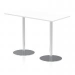 Dynamic Italia 1600 x 800mm Poseur Rectangular Table White Top 1145mm High Leg ITL0294 27672DY