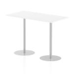 Dynamic Italia 1600 x 800mm Poseur Rectangular Table White Top 1145mm High Leg ITL0294 27672DY