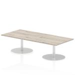 Dynamic Italia 1800 x 800mm Poseur Rectangular Table Grey Oak Top 475mm High Leg ITL0303 27721DY