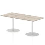Dynamic Italia 1800 x 800mm Poseur Rectangular Table Grey Oak Top 725mm High Leg ITL0309 27728DY