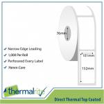 Thermalrite Direct Thermal Labels 101x152mm 76mm core (Pack 10 Rolls of 1000 Labels per Roll) - RL101.152DT-76-1000 27761SM