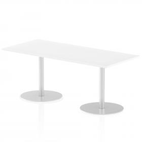 Dynamic Italia 1800 x 800mm Poseur Rectangular Table White Top 725mm High Leg ITL0306 27812DY