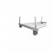 Alba Oslo Mobile Garment Rack Silver Grey and White Wood - Supplied With 6 Hangers - PMOSLO 27831AL