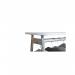 Alba Oslo Mobile Garment Rack Silver Grey and White Wood - Supplied With 6 Hangers - PMOSLO 27831AL