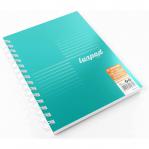 Silvine Luxpad Twin Wire FSC Notebook A5+ 200 Page Ruled With Margin Metallic Pearl Green (Pack 3) - LUXA5MT 27866SC