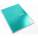 Silvine Luxpad Twin Wire FSC Notebook A4+ 200 Page Ruled With Margin Metallic Pearl Green (Pack 3) - LUXA4MT 27873SC