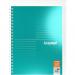 Silvine Luxpad Twin Wire FSC Notebook A4+ 200 Page Ruled With Margin Metallic Pearl Green (Pack 3) - LUXA4MT 27873SC