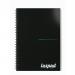 Silvine Luxpad Recycled Twin Wire Hardback Notebook A5 140 Page Ruled 100% Recycled Paper Black (Pack 5) - THBPINA5RE 27915SC