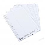 Rexel Crystalfile Suspension File Card Tab Inserts White (Pack 50) 78050 27920AC