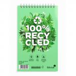 Silvine Spiral Recycled Reporters Shorthand Notebook 203 x 127 160 Page 100% Recycled Paper Ruled Green (Pack 3) - R100-P 27936SC