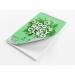 Silvine Spiral Recycled Reporters Shorthand Notebook 203 x 127 160 Page 100% Recycled Paper Ruled Green (Pack 3) - R100-P 27936SC