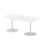 Dynamic Italia 1800mm Poseur Boardroom Table White Top 725mm High Leg ITL0180 27938DY