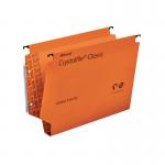 Rexel Crystalfile Classic 300 Foolscap Lateral Suspension File Manilla 30mm Orange (Pack 25) 3000110 28011AC