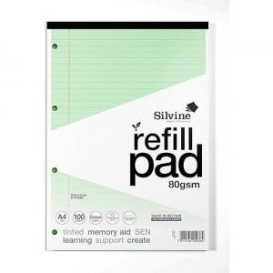 Silvine SEN Refill Pad A4 With Tinted Coloured Papers 100 Page Ruled