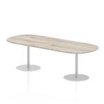 Dynamic Italia 2400mm Poseur Boardroom Table Grey Oak Top 725mm High Leg ITL0201 28022DY