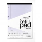 Silvine SEN Refill Pad A4 With Tinted Coloured Papers 100 Page Ruled With Margin 4 Hole Punched Lilac (Pack 6) - A4RPTINV 28027SC