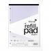 Silvine SEN Refill Pad A4 With Tinted Coloured Papers 100 Page Ruled With Margin 4 Hole Punched Lilac (Pack 6) - A4RPTINV 28027SC