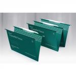 Rexel Crystalfile Classic Foolscap Lateral Suspension File Manilla 15mm V Base Green (Pack 50) 3000030 28046AC