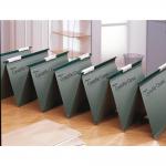 Rexel Crystalfile Linked Foolscap Suspension File Manilla 15mm V Base Green (Pack 50) 78650 28053AC