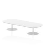 Dynamic Italia 2400mm Poseur Boardroom Table White Top 475mm High Leg ITL0192 28099DY