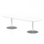 Dynamic Italia 2400mm Poseur Boardroom Table White Top 725mm High Leg ITL0198 28106DY