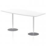 Dynamic Italia 2400mm Poseur High Gloss Table White Top 1145mm High Leg ITL0327 28134DY