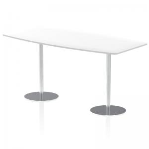 Dynamic Italia 2400mm Poseur High Gloss Table White Top 1145mm High