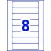 Avery UK Removable Tray & File Labels Removable labels 155 x 35 mm White (Pack 64 Labels) - E3214 28139AV