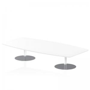 Dynamic Italia 2400mm Poseur High Gloss Table White Top 475mm High Leg