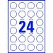 Avery UK Removable Round Labels 37mm White (Pack 600 Labels) - L4851REV-25 28146AV