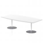 Dynamic Italia 2400mm Poseur High Gloss Table White Top 725mm High Leg ITL0325 28148DY