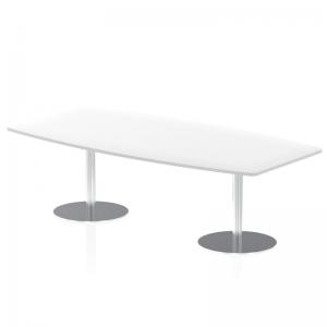 Dynamic Italia 2400mm Poseur High Gloss Table White Top 725mm High Leg