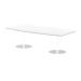 Dynamic Italia 2400mm Poseur High Gloss Table White Top 725mm High Leg ITL0325 28148DY
