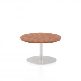 Dynamic Italia 600mm Poseur Round Table Walnut Top 475mm High Leg ITL0101 28246DY