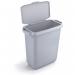 Durable DURABIN Plastic Waste Recycling Bin 60 Litre Rectangular Grey with Grey Hinged Lid - VEH2022012 28293DR