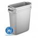 DURABIN ECO 80% Recycled Plastic Waste Bin 60 Litre Rectangular Black With Grey ECO Lid - VEH2023022 28335DR