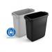 DURABIN ECO 80% Recycled Plastic Waste Bin 60 Litre Rectangular Black With Grey ECO Lid - VEH2023022 28335DR
