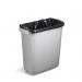 DURABIN ECO 80% Recycled Plastic Waste Bin 60 Litre Rectangular Black With Green Lid - VEH2023023 28342DR