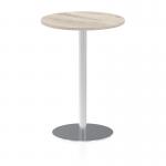 Dynamic Italia 800mm Poseur Round Table Grey Oak Top 1145mm High Leg ITL0135 28428DY