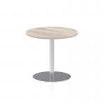 Dynamic Italia 800mm Poseur Round Table Grey Oak Top 725mm High Leg ITL0129 28442DY